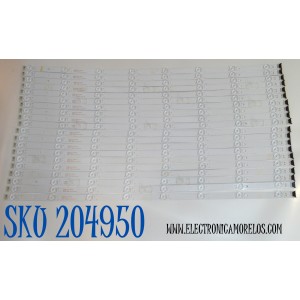 KIT DE LEDS ORIGINAL PARA TV SONY 20 PIEZAS / NUMERO DE PARTE SONY-CBN-65-PCB-V2 / J2534FC / YC65F / PANEL YDDM065DGS11 / DISPLAY ST6451D07-6 V2.2 / MODELO XR-65X90CL / XR65X90CL