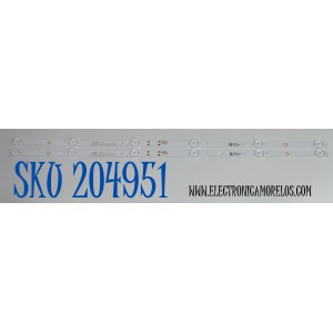 KIT DE LEDS ORIGINAL PARA TV VIZIO 2 PIEZAS / NUMERO DE PARTE 30332006009D / LED32D06-ZC62AG-04D / 240710BB08 / 32000M23 / DISPLAY V320BJ9-Q01 REV.C1 / MODELO VHD32M-0810 / VHD32M-0810 LMC1U1LA