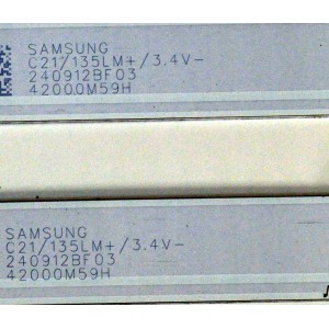 KIT DE LEDS ORIGINAL PARA TV ONN 2 PIEZAS / NUMERO DE PARTE 30342011012DS / LED42D11-ZC52AG-10DSEZ / 240912BF03 / 42000M59H / PANEL JR425R3HC0K / DISPLAY JR425R3HC0K / BN96-57614A / MODELO 100012584 43" / 100133209 43"