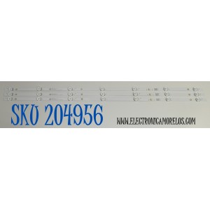 KIT DE LEDS ORIGINAL PARA TV ONN 3 PIEZAS / NUMERO DE PARTE MS-L3215 / MS-L3215 V3 / M208- A4 C J 3C / LB-C400-G7N-F-C-12-X91 / PANEL C400Y19-5C / DISPLAY V400HJ9-PE1 REV.C4 / MODELO 100097810 40"
