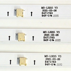 KIT DE LEDS ORIGINAL PARA TV ONN 3 PIEZAS / NUMERO DE PARTE MS-L3215 / MS-L3215 V3 / M208- A4 C J 3C / LB-C400-G7N-F-C-12-X91 / PANEL C400Y19-5C / DISPLAY V400HJ9-PE1 REV.C4 / MODELO 100097810 40"