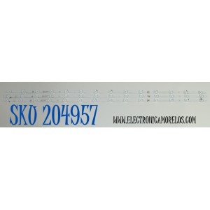 KIT DE LEDS ORIGINAL PARA TV VIZIO 3 PIEZAS / NUMERO DE PARTE GJVIZI0433X14VS33-1 / LB-GM3030-GJVIZI0433X14VS33-1-S / GJVIZIO433X14VS33-1 / 210BZ14D0A334BHC0X / PANEL TPT430WR-QVN03.U / DISPLAY T430QVN03.T / MODELO VQD43M-0801 / VQD43M-0801 LTPWV5JB