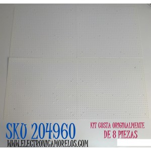 KIT DE LEDS ORIGINAL PARA TV SAMSUNG 8 PIEZAS / NUMERO DE PARTE BN97-21329A / BN41-03119A / BN41-03119 / 21329A / BN41-03119A-KBT / DFVC2421 / 23Y 65Q90C / PANEL CY-TD065RMAV2H / DISPLAY T650QVN08.T / BN96-57566A / MODELO QN65QN90D / QN65QN90DDFXZA AB01