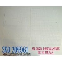 KIT DE LEDS ORIGINAL PARA TV SAMSUNG 10 PIEZAS / NUMERO DE PARTE BN97-20531A / BN41-02978A / BN41-02978 / BN41-02978A-000 / DFVC2220 / 22Y 4K 75 / PANEL CY-TC075MEV1H / MODELO QN75QN85CAF / QN75QN85CAF BA01