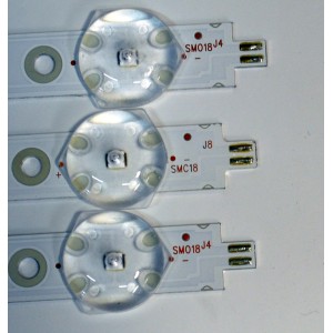 KIT DE LEDS ORIGINAL PARA TV ONN 3 PIEZAS / NUMERO DE PARTE 30350009208D / 30350009207D / LED50D09B-ZC62AG-02D / LED50D09A-ZC62AG-02D / 50000M84 / 50000M83 / DISPLAY HF500QUB-F20 / MODELO 100012585 50"