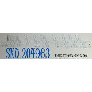 KIT DE LEDS ORIGINAL PAR TV SAMSUNG 6 PIEZAS / NUMERO DE PARTE BN96-58291A / BN96-58289A / JL.D650J1330-408AL-M_V12 / JL.D650J1330-408AR-M_V12 / 58291A / 58289A / PANEL CY-BD065HGSV5H / DISPLAY JR645R3HD1K / BN96-59390A / MODELO UN65DU7200BXZA UG06