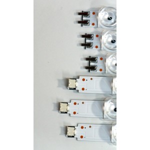 KIT DE LEDS ORIGINAL PAR TV SAMSUNG 6 PIEZAS / NUMERO DE PARTE BN96-58291A / BN96-58289A / JL.D650J1330-408AL-M_V12 / JL.D650J1330-408AR-M_V12 / 58291A / 58289A / PANEL CY-BD065HGSV5H / DISPLAY JR645R3HD1K / BN96-59390A / MODELO UN65DU7200BXZA UG06