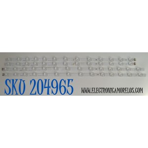 KIT DE LEDS ORIGINAL PARA TV SAMSUNG 4 PIEZAS / NUMERO DE PARTE BN96-60376A / BN96-60377A / V5F8-650SMA / V5F8-650SMB / 60376A / 60377A / PANEL CY-BF065HGHV8H / DISPLAY ST6451D06-9 V2.1 / MODELO UN65U8000FBXZA / UN65U8000FBXZA CB01