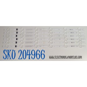 KIT DE LEDS ORIGINAL PARA TV LG 6 PIEZAS / NUMERO DE PARTE EAV65058501 / SSC_Y23 SLIM TRIDENT_50UR80_BOE_A_S / SSC_Y23 SLIM TRIDENT_50UR80_BOE_A_PTN0.5_REV00_221028 / BOE500N2 / PANEL NC500TQG-VBKHA / DISPLAY HF500QUB-F2D / MODELO 50UR8000AUA.BUSFLJM