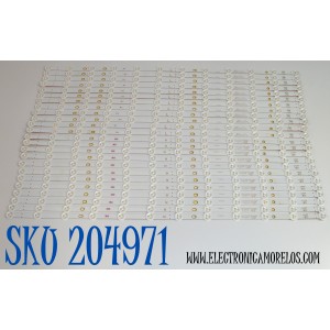 KIT DE LEDS ORIGINAL PARA TV VIZIO 24 PIEZAS / NUMERO DE PARTE SVA750A14 / SVA750A14_3535_12LED_REV03_R_161110 / SVA750A14_3535_12LED_REV03_L_161110 / 58.75S0H.E04 / 58.75S0H.E03 / PY64132B / PY64131B / MODELO M75-E1 / M75-E1 LTMAEMMU / V755-J04
