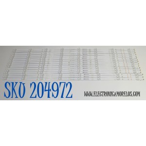 KIT DE LEDS ORIGINAL PARA TV VIZIO 16 PIEZAS / NUMERO DE PARTE 303HX860005D / HFSX86D08-ZC42AG-04D / 70401-01862 / 240324DC02 / HX860M02 / DISPLAY HF860QUB-F20 / MODELO V4K86C-0804 / V4K86C-0804 LBV1U3JA