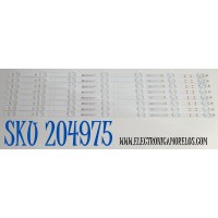 KIT DE LEDS ORIGINAL PARA TV VIZIO 8 PIEZAS / NUMERO DE PARTE 303GC650056CD / GC65D07-ZC46AG-11CD / 2300022223 / 70401-01792 / GC650M30 / 231022AC02 / PANEL BOEI650WQ1 / DISPLAY HV650QUB-F72 REV.1.0 / MODELO V655-J04