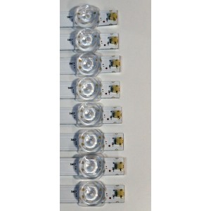 KIT DE LEDS ORIGINAL PARA TV VIZIO 8 PIEZAS / NUMERO DE PARTE 303GC650056CD / GC65D07-ZC46AG-11CD / 2300022223 / 70401-01792 / GC650M30 / 231022AC02 / PANEL BOEI650WQ1 / DISPLAY HV650QUB-F72 REV.1.0 / MODELO V655-J04
