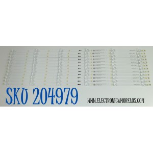 KIT DE LEDS ORIGINAL PARA TV PROSCAN 12 PIEZAS / NUMERO DE PARTE MS-L5651 V2 / R72-70D04-010 / A4 M240 H C 7S / 21M0100D3MU1003083199 / PANEL D70-C20 / DISPLAY JE695R3HC2LZX / MODELO PWOSU7045
