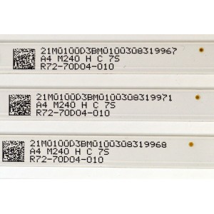 KIT DE LEDS ORIGINAL PARA TV PROSCAN 12 PIEZAS / NUMERO DE PARTE MS-L5651 V2 / R72-70D04-010 / A4 M240 H C 7S / 21M0100D3MU1003083199 / PANEL D70-C20 / DISPLAY JE695R3HC2LZX / MODELO PWOSU7045