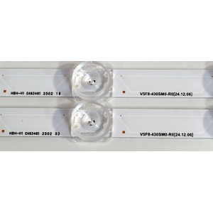 KIT DE LEDS ORIGINAL PARA TV SAMSUNG 2 PIEZAS / NUMERO DE PARTE BN96-60372A / V5F8-430SM0-R / 60372A / HBH-H1 / PANEL CY-BF043HGNV3H / DISPLAY V430DJ1-Q01 4E7 / BN96-59942A / MODELO UN43U8000FBXZA / UN43U8000FBXZA DD02
