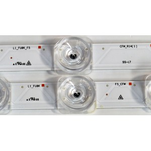 KIT DE LEDS ORIGINAL PARA TV SAMSUNG 4 PIEZAS / NUMERO DE PARTE BN96-60377A / BN96-60376A / LM41-01198A / LM41-01199A / L1_FU8K_F5 / CFM_R14(1) /R1.0_YBD_100_6Pi / L1_FU8K / L13(1)_R1.0 / 60377A / 60376A / PANEL CY-BF065HGSV7H / MODELO UN65U8000FDXZA