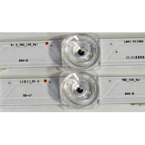 KIT DE LEDS ORIGINAL PARA TV SAMSUNG 4 PIEZAS / NUMERO DE PARTE BN96-60377A / BN96-60376A / LM41-01198A / LM41-01199A / L1_FU8K_F5 / CFM_R14(1) /R1.0_YBD_100_6Pi / L1_FU8K / L13(1)_R1.0 / 60377A / 60376A / PANEL CY-BF065HGSV7H / MODELO UN65U8000FDXZA