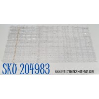 KIT DE LEDS ORIGINAL PARA TV HISENSE 32 PIEZAS / NUMERO DE PARTE HXLB22059 / HD100H7U61 / 202320501 / LL-HXLB22059 / 1319589 / 6DT4 / 250119LU / PANEL HD100H7U62-L8 / DISPLAY PTA00GT01-3 VER.1.0 / MODELO 100U70N
