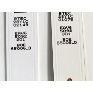 KIT DE LEDS ORIGINAL PARA TV LG 6 PIEZAS / NUMERO DE PARTE EAV65092301 / EAV65092201 / SSC_Y25_OD30_65UA75_BOE_B_S / SSC_Y25_OD30_65UA75_BOE_A_RE04_240517 / PANEL  NC650DQG-ABPH1 / DISPLAY HV650QUB-F7E / MODELO 65UA7500ZUA / 65UA7500ZUA.BUSFLKR