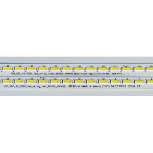 KIT DE LEDS ORIGINAL PARA TV LG 2 PIEZAS / NUMERO DE PARTE STL430AF3 / STL430AF3-L / STL430AF3-R / Y20_SSC_43_7020_LED_ARRAY_LEFT_REV00_190409 / Y20_SSC_43_7020_LED_ARRAY_RIGHT_REV00_190409 / PANEL ND430EQG-SBHR3 / DISPLAY DV430QUB-L2D /MODELO 43UA7500ZUA