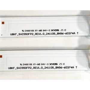 KIT DE LEDS ORIGINAL PARA TV SAMSUNG 2 PIEZAS / NUMERO DE PARTE BN96-60374A / SVC550FP2 / U8KF_SVC550FP2_REV1.0_241105_BN96-60374A T / 60374A / PANEL CY-BF055HGXV6H / CY-BF055HGXV1H / DISPLAY LC550EQC / MODELO UN55U7900FFXZA WC04 / UN55U7900FFXZA WA03