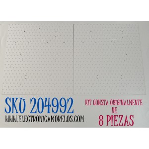 KIT DE LEDS ORIGINAL PARA TV ROKU PRO SERIES 8 PIEZAS / NUMERO DE PARTE 75TS03 / 750D15 V4-C10 / 210B480M0BCADQ00E / PANEL TPT750WR-D044.L / DISPLAY  ST7461D04-4 VER.2.1 / MODELO 75R8BX / 75R8B5