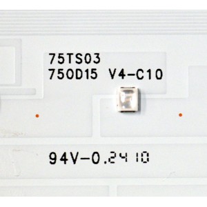 KIT DE LEDS ORIGINAL PARA TV ROKU PRO SERIES 8 PIEZAS / NUMERO DE PARTE 75TS03 / 750D15 V4-C10 / 210B480M0BCADQ00E / PANEL TPT750WR-D044.L / DISPLAY  ST7461D04-4 VER.2.1 / MODELO 75R8BX / 75R8B5