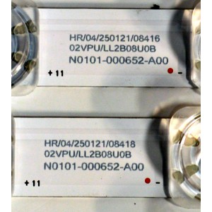 KIT DE LEDS ORIGINAL PARA TV TCL 4 PIEZAS / NUMERO DE PARTE 65HR332M13N01 / 65HR332M13N01 V0 / 65S11 PRO KSF / N0101-000652-A00 / LL2B08U0B / PANEL LVU650NDAL / DISPLAY JR645R3HA3L / MODELO 65Q51K
