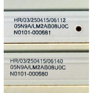 KIT DE LEDS ORIGINAL PARA TV TCL 4 PIEZAS / NUMERO DE PARTE 55HR332M06B2 / 55HR332M11A2 / 55HR332M06B2 V0 / 55HR332M11A2 V0 / 55TN2L2 B 6EAX2-D09 / 55LJ A 11EAX2-D09 / LM2AB08U0C / HY-7000 S / PANEL LVU550NDAL / DISPLAY ST5461D20-9 V2.1 / MODELO 55Q77K