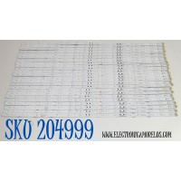 KIT DE LEDS ORIGINAL PARA TV HISENSE 24 PIEZAS / NUMERO DE PARTE SVH650AY1 / CRH-BXK65H3U51C3030T2416381-REV1.3 / RSAG7.820.13834/ROH VER.A / HD650H3U51-T0LN / 2023091201 / 240604X / 27492700 / PANEL HD650H3U51-T0LN / DISPLAY T650QVN07.H / MODELO 65U75N