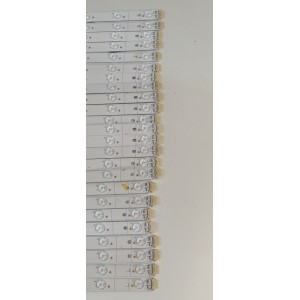 KIT DE LEDS ORIGINAL PARA TV HISENSE 24 PIEZAS / NUMERO DE PARTE SVH650AY1 / CRH-BXK65H3U51C3030T2416381-REV1.3 / RSAG7.820.13834/ROH VER.A / HD650H3U51-T0LN / 2023091201 / 240604X / 27492700 / PANEL HD650H3U51-T0LN / DISPLAY T650QVN07.H / MODELO 65U75N