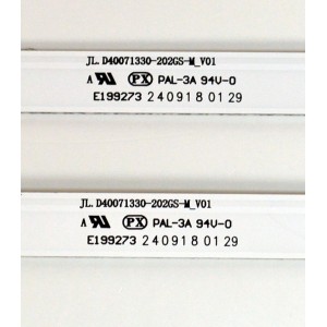 KIT DE LEDS ORIGINAL PARA TV ROKU SELECT SERIES 2 PIEZAS / NUMERO DE PARTE JL.D40071330-202GS-M / JL.D40071330-202GS-M_V01 / 2409180129 / F8QNC00005XPAUXLB00GYT / MODELO 40R3BX