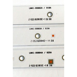 KIT DE LEDS ORIGINAL NUEVOS PARA TV SAMSUNG 18 PIEZAS / NUMERO DE PARTE BN96-50455A / BN96-50456A / BN96-50457A / LM41-00882A / 918A / LM41-00883A / 919A / LM41-00884A / 920A / PANEL CY-BT082HGLV3H / MODELO UN82TU6950FXZA / UN82TU700DFXZA