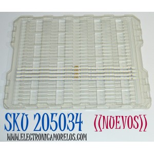 KIT DE LEDS ORIGINAL NUEVOS PARA TV SAMSUNG 4 PIEZAS / NUMERO DE PARTE BN96-50386A / STC750A72 / Q60/70T_STC750A72_7020_21N1_BLUE_42LED_REV2.0_200302_BN96-50386A / PANEL CY-RT075HGHV2H / MODELO QN75LS03 / QN75Q60 / QN75Q6D / QN75Q70 / QN75Q7D / HG75TS030N