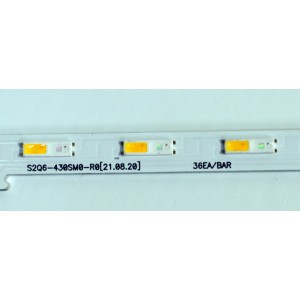 KIT DE LEDS ORIGINAL PARA TV SAMSUNG 2 PIEZAS / NUMERO DE PARTE S2Q6-430SM0-R0 / PANEL CY-QD043HHAV1H / DISPLAY T430QVN03.U / BN96-54612C / MODELO QN43LS03DDFXZA / QN43LS03DDFXZA AA01