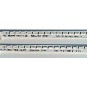 KIT DE LEDS AZULES ORIGINAL PARA TV SAMSUNG 2 PIEZAS / NUMERO DE PARTE V5E7 550SM0-R0 / PANEL CY-QF055RLAV1H / DISPLAY T550QVN07.Y / BN96-60290A / MODELO QN55QN70FDXZA / QN55QN70FDXZA AA01 