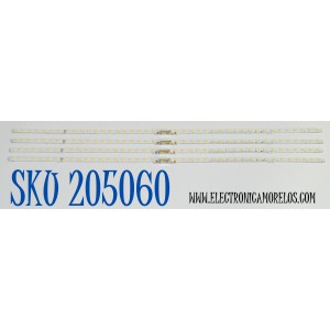 KIT DE LEDS ORIGINAL PARA TV SAMSUNG 4 PIEZAS / NUMERO DE PARTE BN96-54494A / STC750AD1 / Q60B_STC750AD1_7020N_2IN1_42LEDS_REV1.0_210919 / PANEL CY-QD075HGHV1H / DISPLAY ST7461D03-1 V2.1 / BN96-54531A / MODELO QN75Q60DDFXZA / QN75Q60DDFXZA CA02