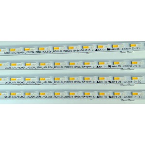 KIT DE LEDS ORIGINAL PARA TV SAMSUNG 4 PIEZAS / NUMERO DE PARTE BN96-54494A / STC750AD1 / Q60B_STC750AD1_7020N_2IN1_42LEDS_REV1.0_210919 / PANEL CY-QD075HGHV1H / DISPLAY ST7461D03-1 V2.1 / BN96-54531A / MODELO QN75Q60DDFXZA / QN75Q60DDFXZA CA02