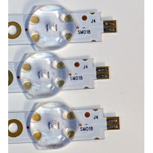 KIT DE LEDS ORIGINAL PARA TV ONN 3 PIEZAS / NUMERO DE PARTE 30350009207DS / LED50D09A-ZC62AG-02DS / 250214AB11 / 50000M83H / PANEL V500DJ7-QE1 / DISPLAY V500DJ7-QE1 REV.D5 / MODELO 100012585 50"