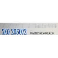 KIT DE LEDS ORIGINAL PARA TV ONN 5 PIEZAS / NUMERO DE PARTE CRH-ZG55M8X3030090517MREV1.2 / 55G5N / LB-C550-G5N-U-C-9-12-PHB / Y162-L07-HA-5 / 274144 / B240626A7H / PANEL C550Y20-G5 / DISPLAY HV550QUB-F70 / MODELO 100012586 55"