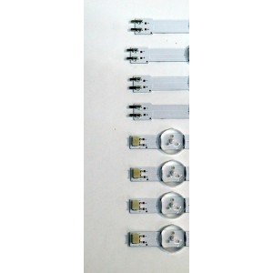 KIT DE LEDS ORIGINAL PARA TV SAMSUNG 8 PIEZAS / NUMERO DE PARTE BN96-46572A / BN96-46573A / V8DN-490SMB-R1 / V8DN-490SMA-R1 / 46572A / 46573A / PANEL CY-JN049BGLV1H / DISPLAY LSF490HN01-L07 / BN96-39225A / MODELO UN49J5290AF / HG49NJ477MF / UN49J5290AG 