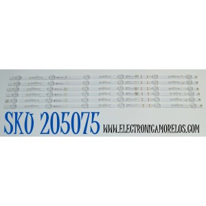 KIT DE LEDS ORIGINAL PARA TV VIZIO 6 PIEZAS / NUMERO DE PARTE 303HX650067CD / HFSX65D06-ZC42AG-16CD / 2300023007 / 70401-01953 / 240612AB04 / GC650M33 / PANEL BOEI650WQ1 / DISPLAY HV650QUB-F72 / MODELO V4K65M-0804 / V4K65M-0804 LBVF5JA