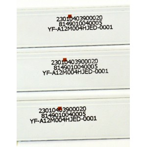 KIT DE LEDS ORIGINAL PARA TV ONN 3 PIEZAS / NUMERO DE PARTE 6501L771000010 / 12-40C3X9-771.3X17-3528-170810 / 23010403900020 / 8149010040005 / YF-A12M004HJED-0001 / PANEL K550WDGF / DISPLAY LC550EQC (SM)(A4) / MODELO 100012586 55"