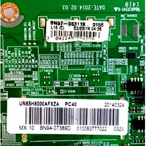 MAIN SAMSUNG / BN94-07389D / BN97-08311K / MODELO UN65H8000AFXZA