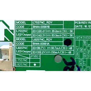 LED DRIVER SAMSUNG / BN44-00991A / L82S7NC_RDY / BN4400991A / MODELOS QN82Q70RAFXZA FA01 / QN85Q7DRAFXZA AA01
