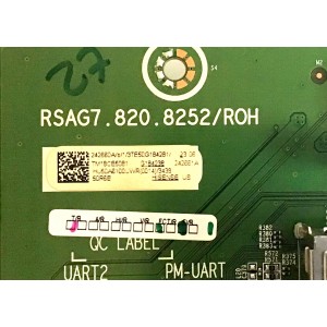 MAIN HISENSE / 242660A / RSAG7.820.8252/ROH / 242661A / HU50A6100UWR(0014) / PANEL HD500S1U92-L1\S0\GM\CKD\ROH / MODELO 50R6E R50G1842