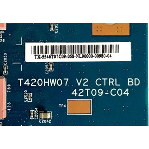 T-CON HITACHI / INSIGNA / 55.46T07.C09 / T420HW07 / 42T09-C04 / PANEL T460HW07 V.3 / MODELOS L46S604 / NS-46L550A11