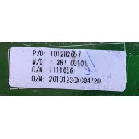 MAIN WESTINGHOUSE / 1012H2657 / 1.367.03101 / CV318H-D-12 / PANEL LK600D3LA38 / MODELO VR-6025Z TW-63501-P060A