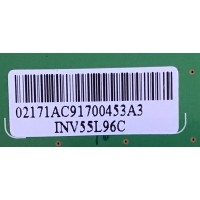 LED DRIVER TOSHIBA / 75017846 / INV55L96C / 02171A / PANEL LTA550HF01 / MODELO 55SV670U